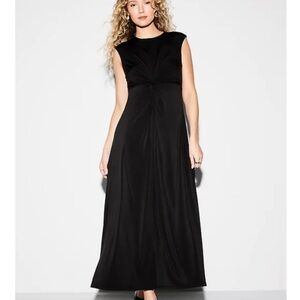 Old Navy Black Sleeveless Twist-Front Maxi Dress